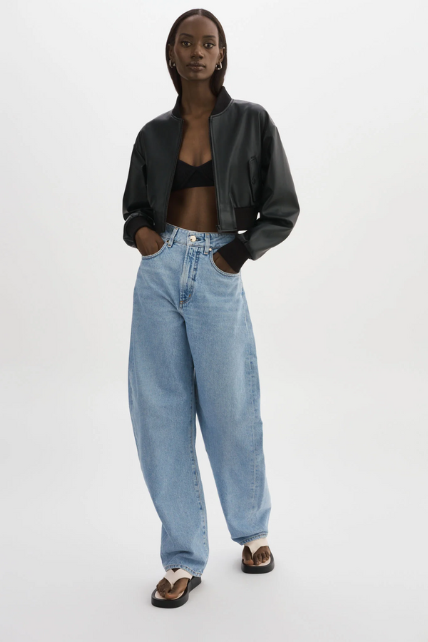 Evelin Faux Leather Crop