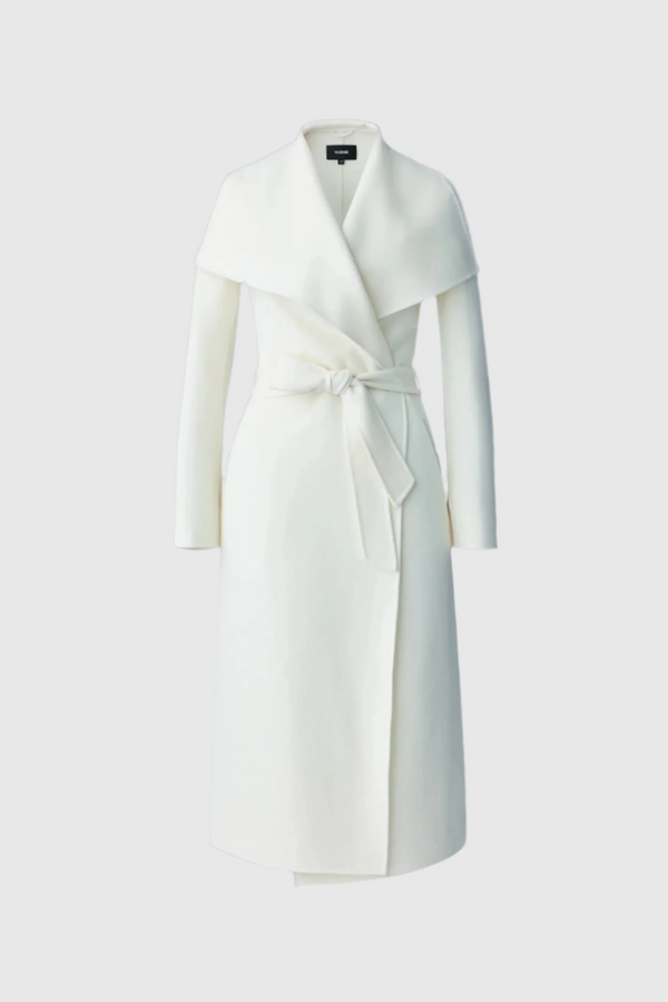 Mai double-face wool wrap coat