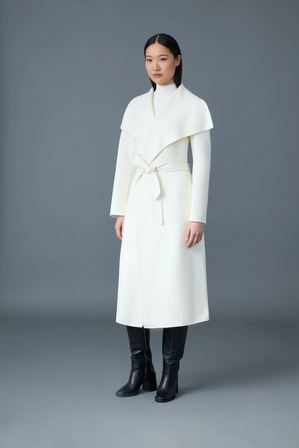 Mai double-face wool wrap coat