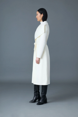 Mai double-face wool wrap coat