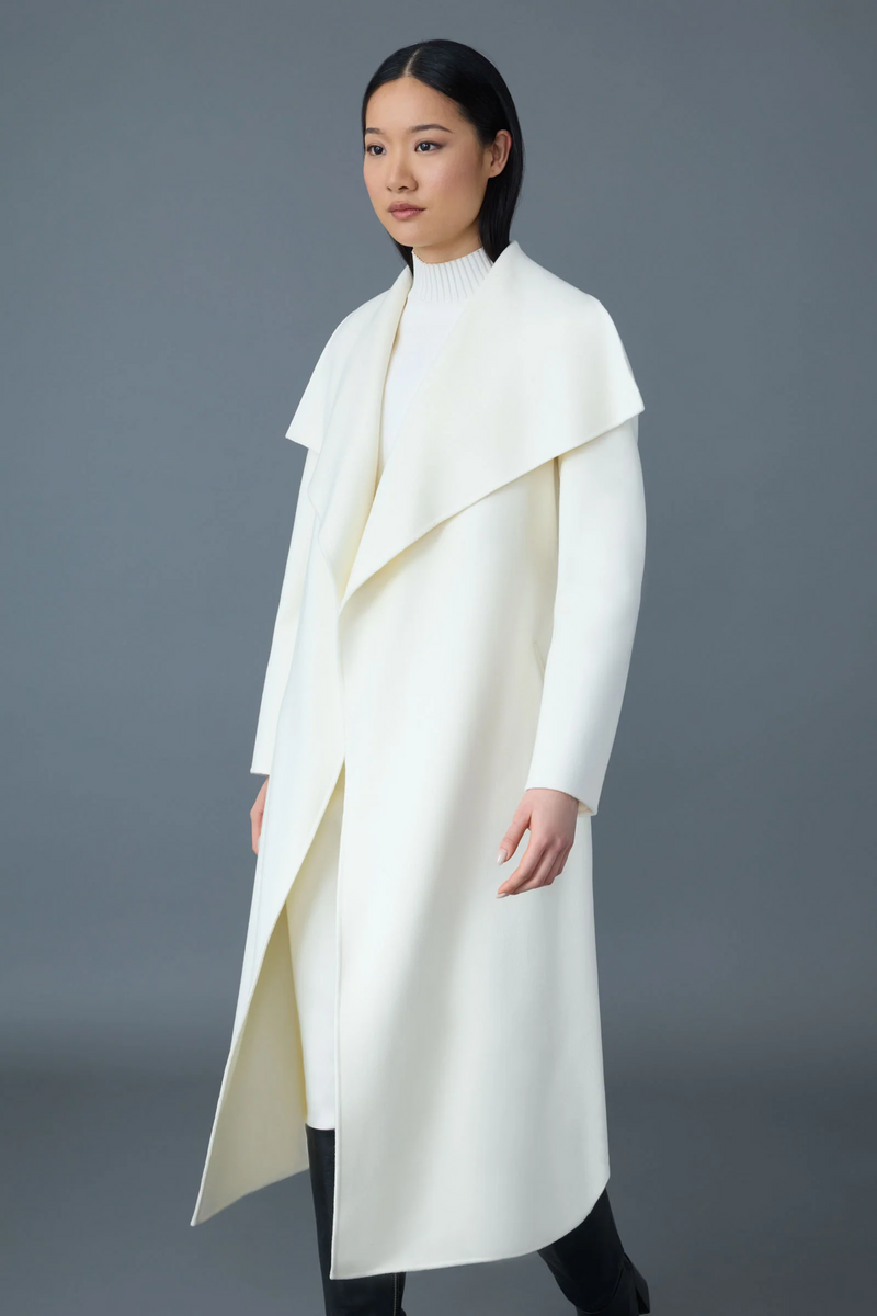 Mai double-face wool wrap coat