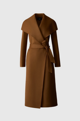 Mai double-face wool wrap coat
