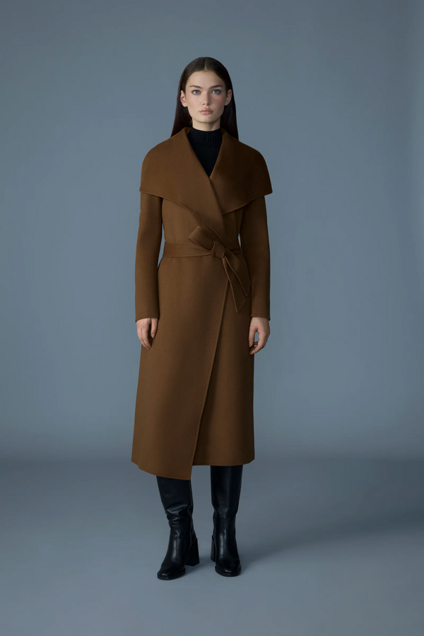 Mai double-face wool wrap coat