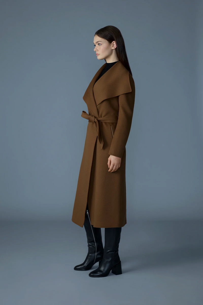 Mai double-face wool wrap coat