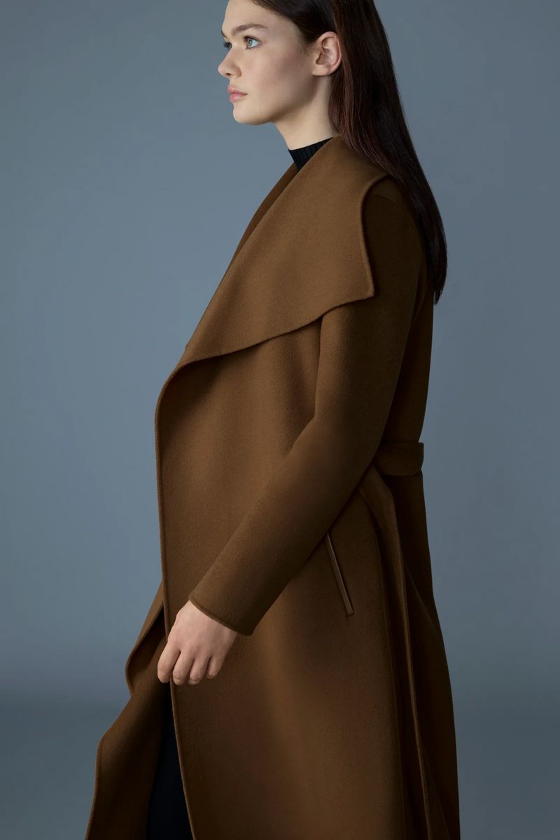 Mai double-face wool wrap coat