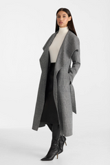 Mai double-face wool wrap coat