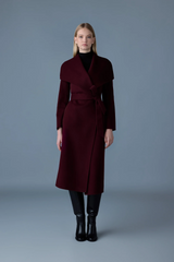 Mai double-face wool wrap coat