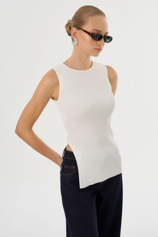 Milou Rib Knit Sleeveless Top