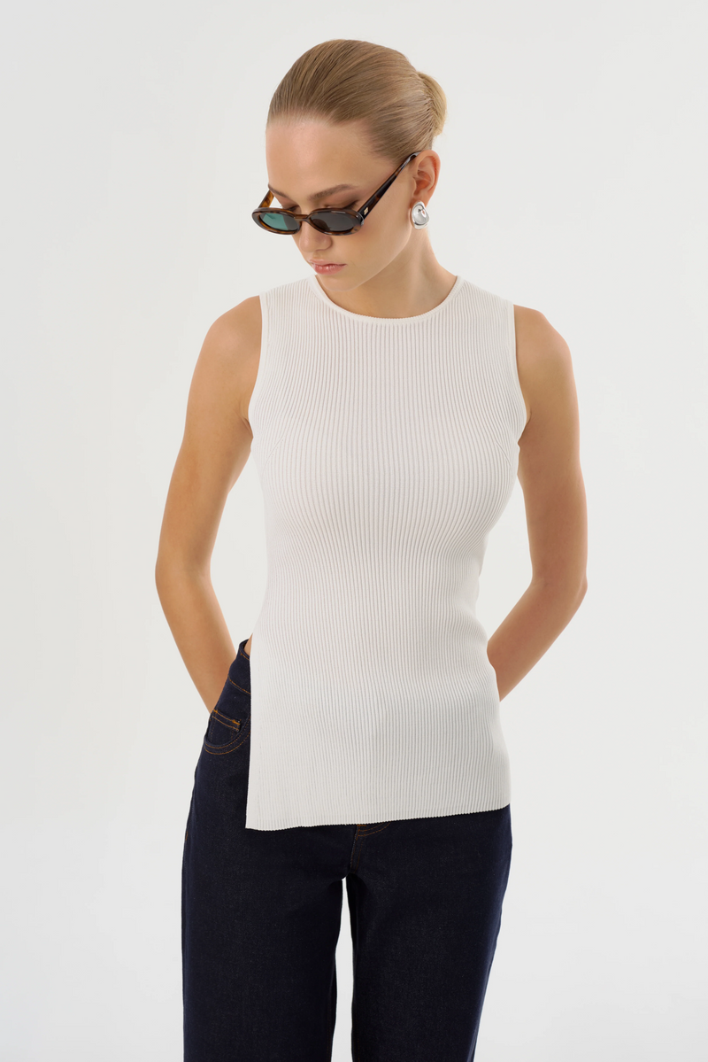 Milou Rib Knit Sleeveless Top