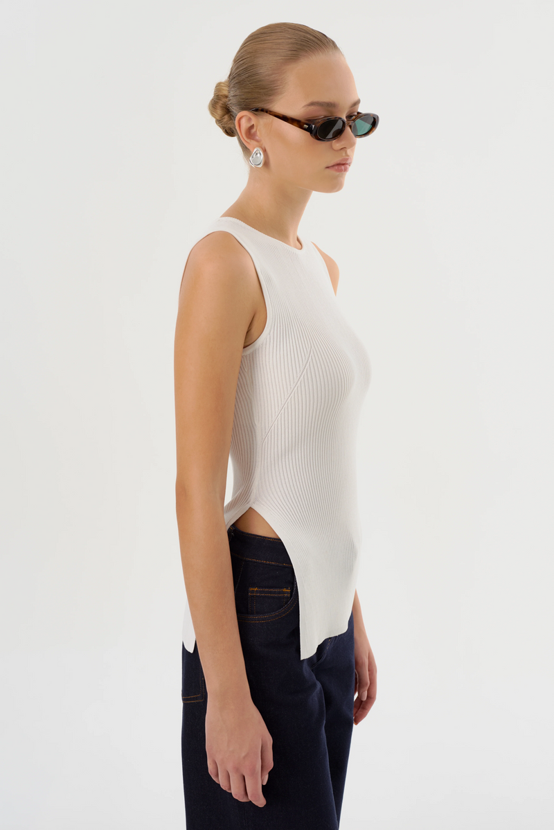 Milou Rib Knit Sleeveless Top