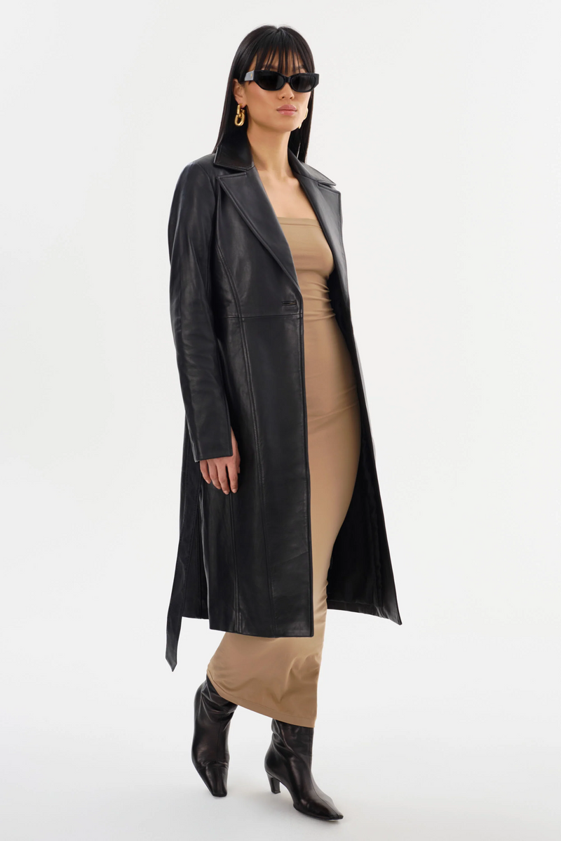 Miranda Leather Trench