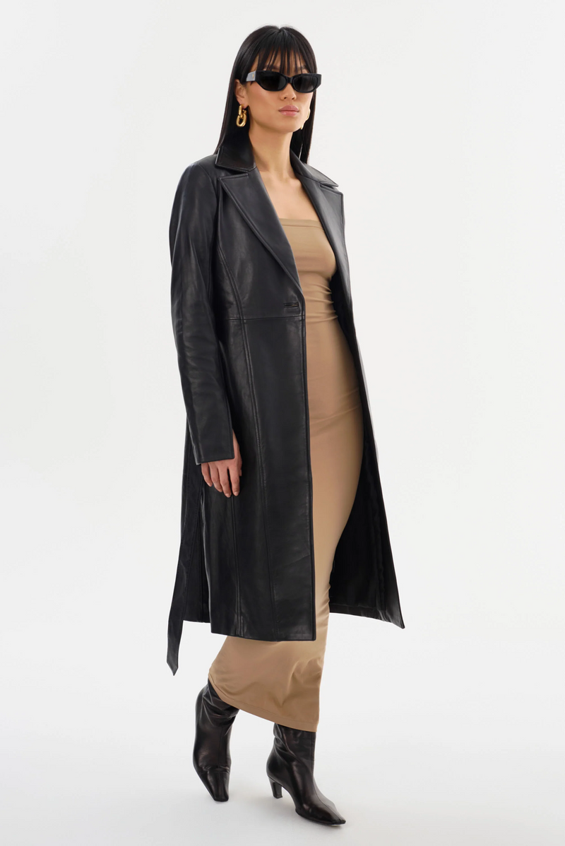 Miranda Leather Trench – Klozet Clothing Boutique Miranda Leather Trench – Klozet Clothing Boutique