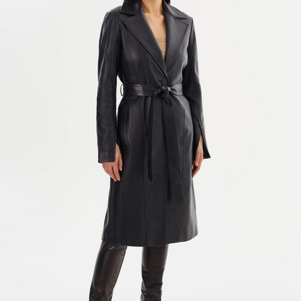 Miranda Leather Trench – Klozet Clothing Boutique