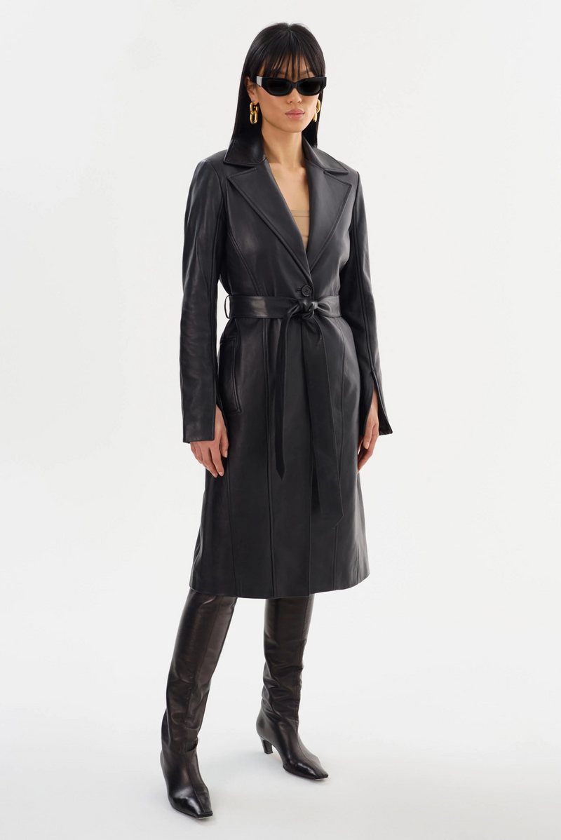 Miranda Leather Trench