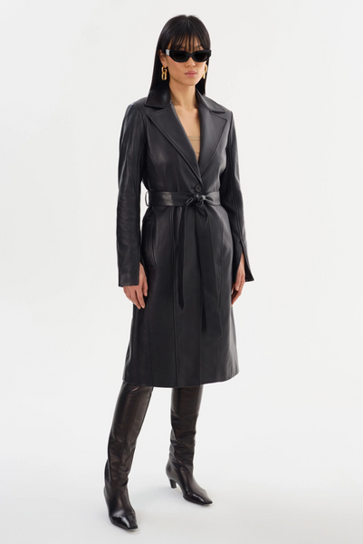 Miranda Leather Trench – Klozet Clothing Boutique