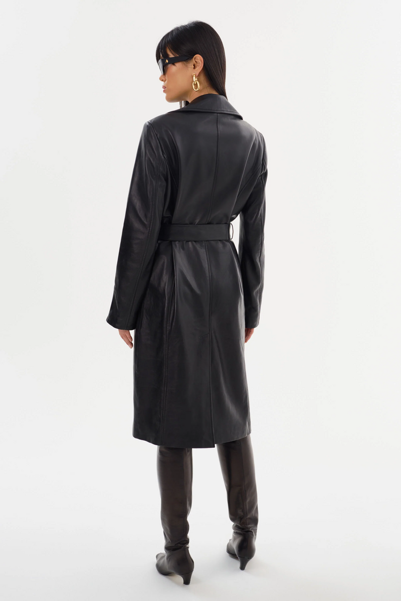 Miranda Leather Trench