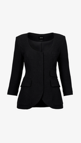 Crop Sleeve Portrait Neck Blazer