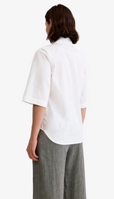 3/4 Sleeve Point Collar Shirt