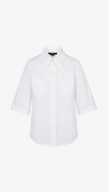 3/4 Sleeve Point Collar Shirt