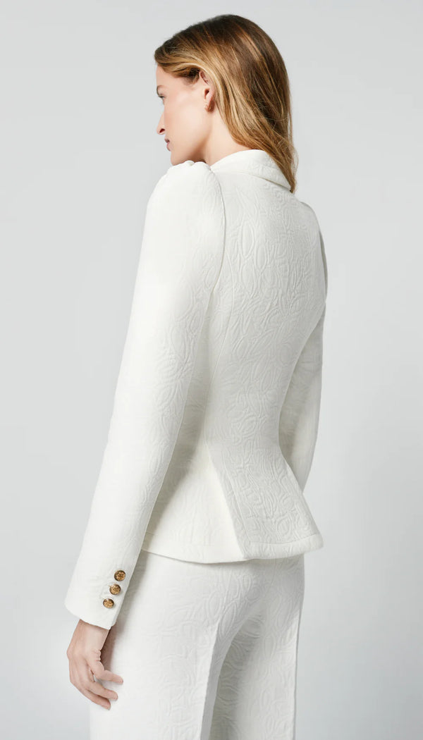 Tapered Pouf Sleeve One Button Blazer