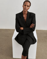 One Button Asymmetrical Blazer