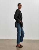 One Button Asymmetrical Blazer