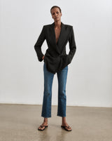 One Button Asymmetrical Blazer
