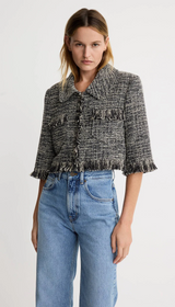 Cropped Sleeve Mini Jacket