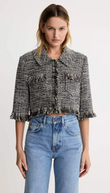 Cropped Sleeve Mini Jacket