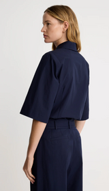 3/4 Sleeve Point Collar Shirt