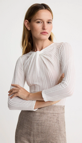 Twist Neck Knit Top