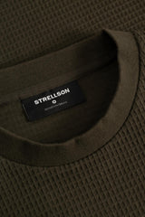 Stipe Waffle Knit Long Sleeve
