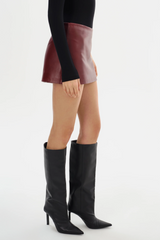 Thalia Leather Mini Skirt