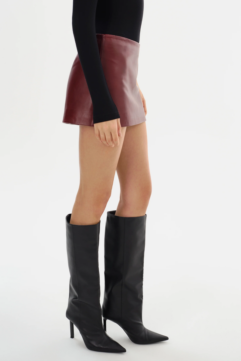 Thalia Leather Mini Skirt