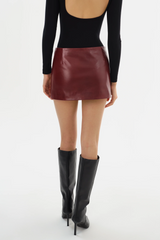 Thalia Leather Mini Skirt