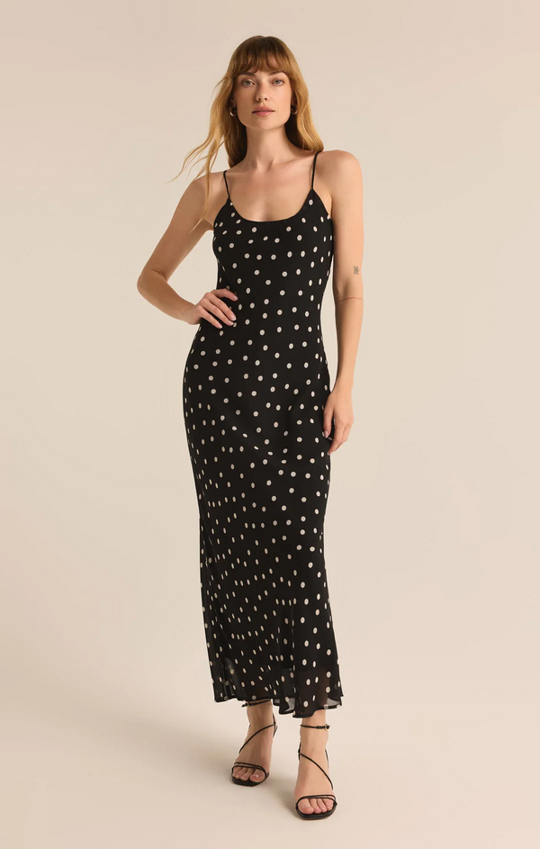 Cecily Polka Dot Slip Maxi Dress