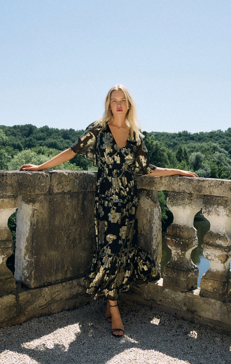 Kiera Jacquard Maxi Dress