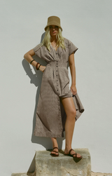 Sanna Gingham Midi Dress