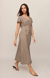 Sanna Gingham Midi Dress