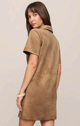 Leone Faux Suede Mini Dress
