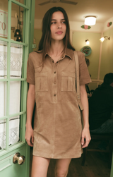 Leone Faux Suede Mini Dress