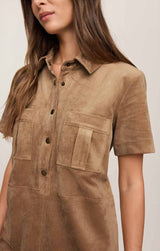 Leone Faux Suede Mini Dress