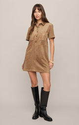 Leone Faux Suede Mini Dress