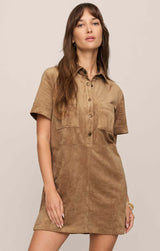 Leone Faux Suede Mini Dress