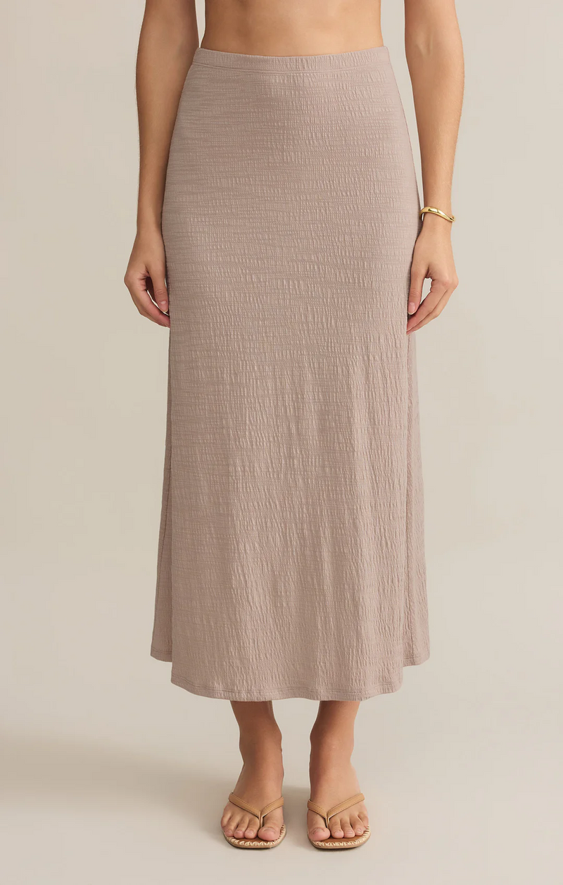 Delavine Textured Midi Skirt