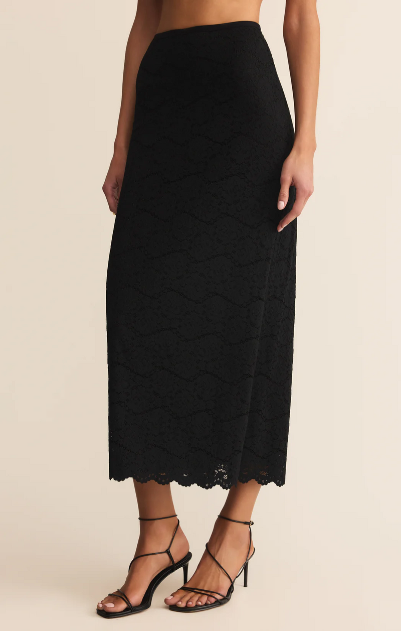 Via Lace Midi Skirt