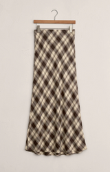 Europa Plaid Midi Skirt