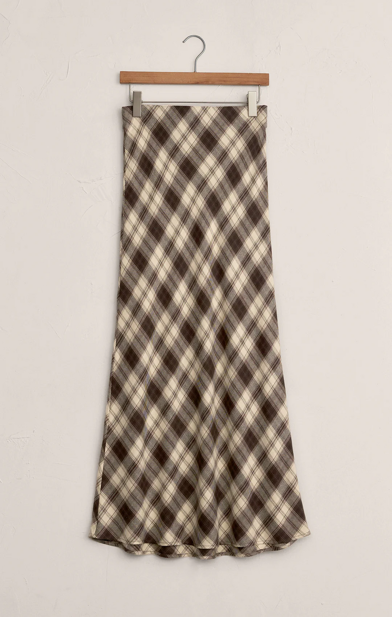 Europa Plaid Midi Skirt