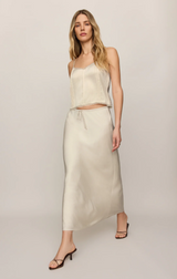 Viva Satin Midi Skirt
