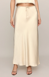 Viva Satin Midi Skirt